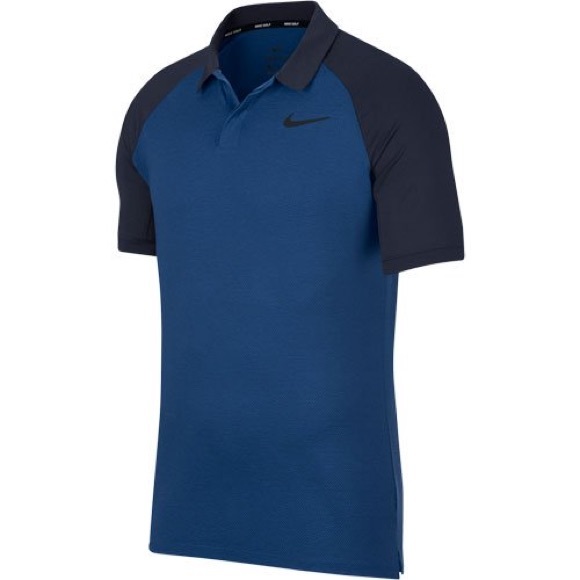 Nike Mens Standard Fit Raglan Polo XL Navy - Picture 2 of 3